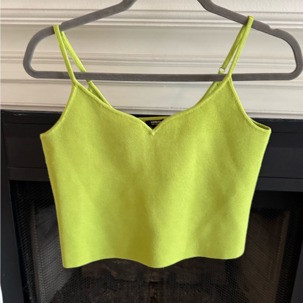 Express Neon Yellow Camisole Top bandaged